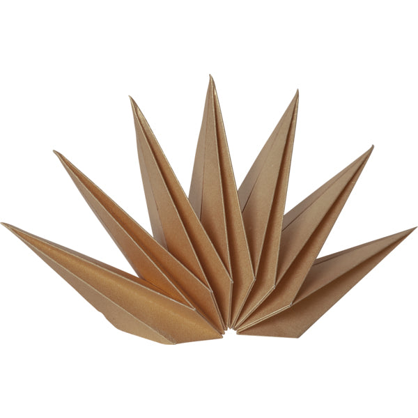 Star Trading Baumspitze – 21 × 33 × 5,5 cm – Metall & Papier, Gold