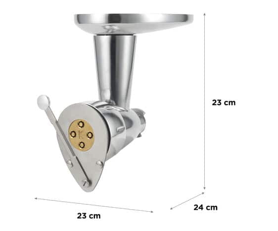 Kenwood Pasta-Vorsatz KAX910ME – 15 × 24 × 23 cm, für Chef Sense, Chef Sense XL, kMix, Aluminium