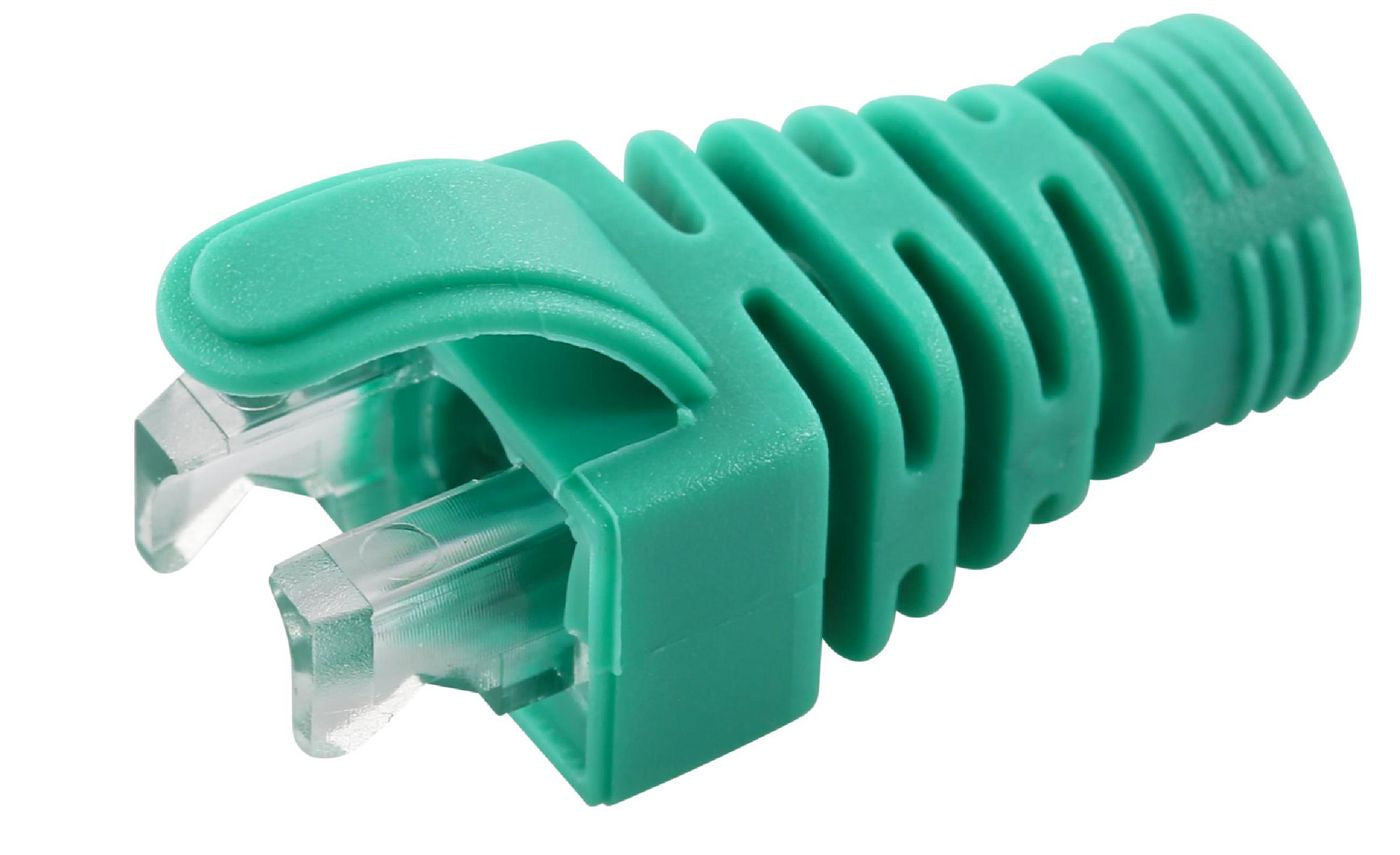 Microconnect Zugentlastung für RJ-45 – Grün, 100 Stück, für Cat6, Cat6A Kabel (bis 6,5 mm)