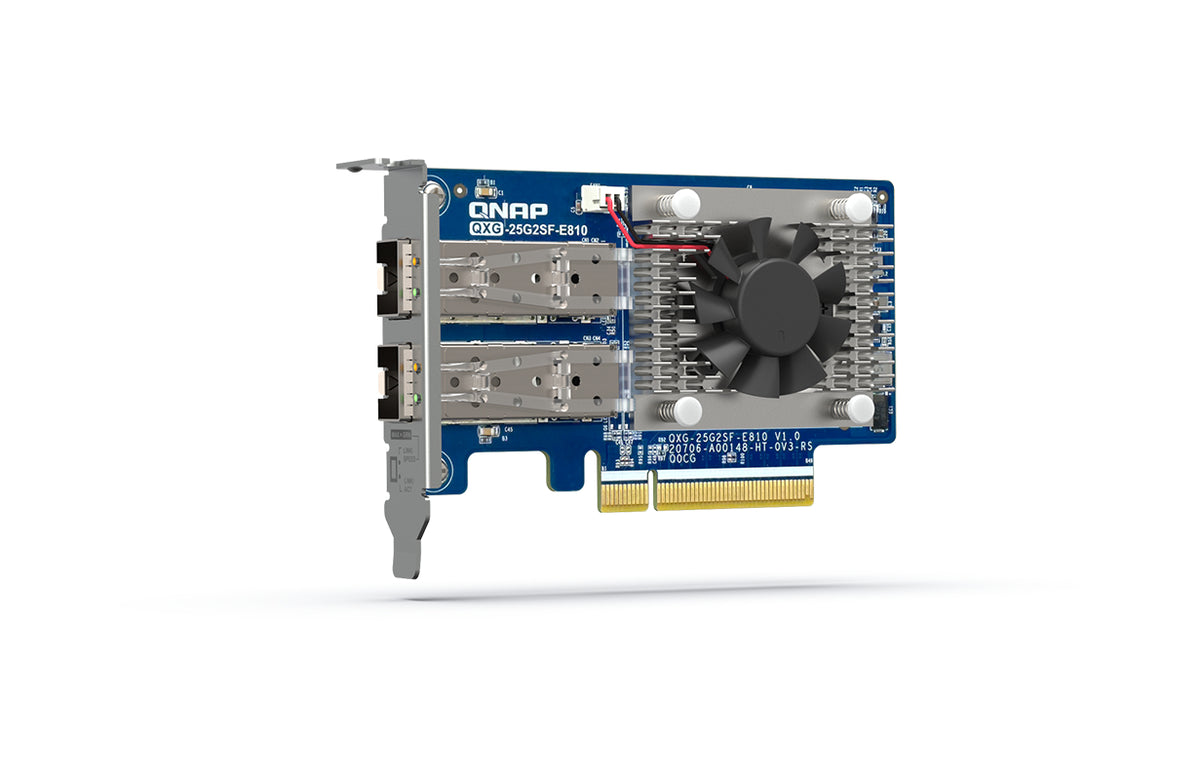 QNAP QXG-25G2SF-E810 25GbE-Karte – PCIe 4.0 x8, 2× SFP28, für QTS/QuTS hero