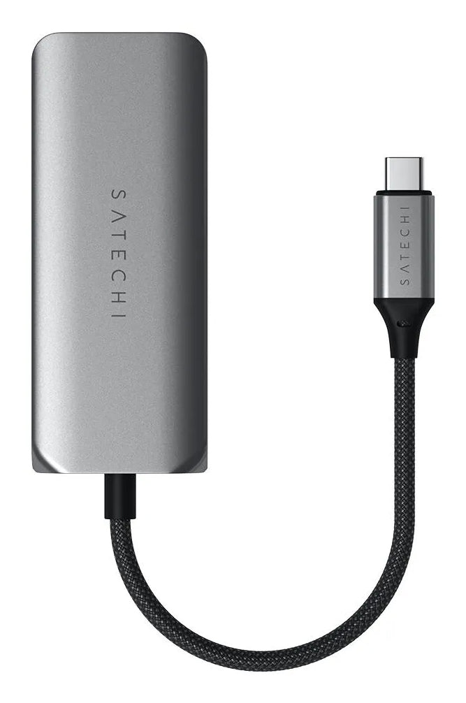 Satechi ST-H3C25EM Multiport-Adapter – USB-C, 3× USB-C, 2,5GbE, für Mac/iPadOS/Windows