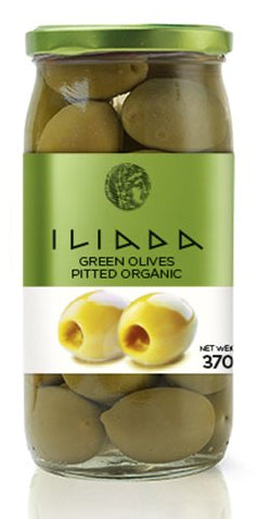 Iliada Golden Line Oliven – grün, entsteint, bio, vegan – 370 g