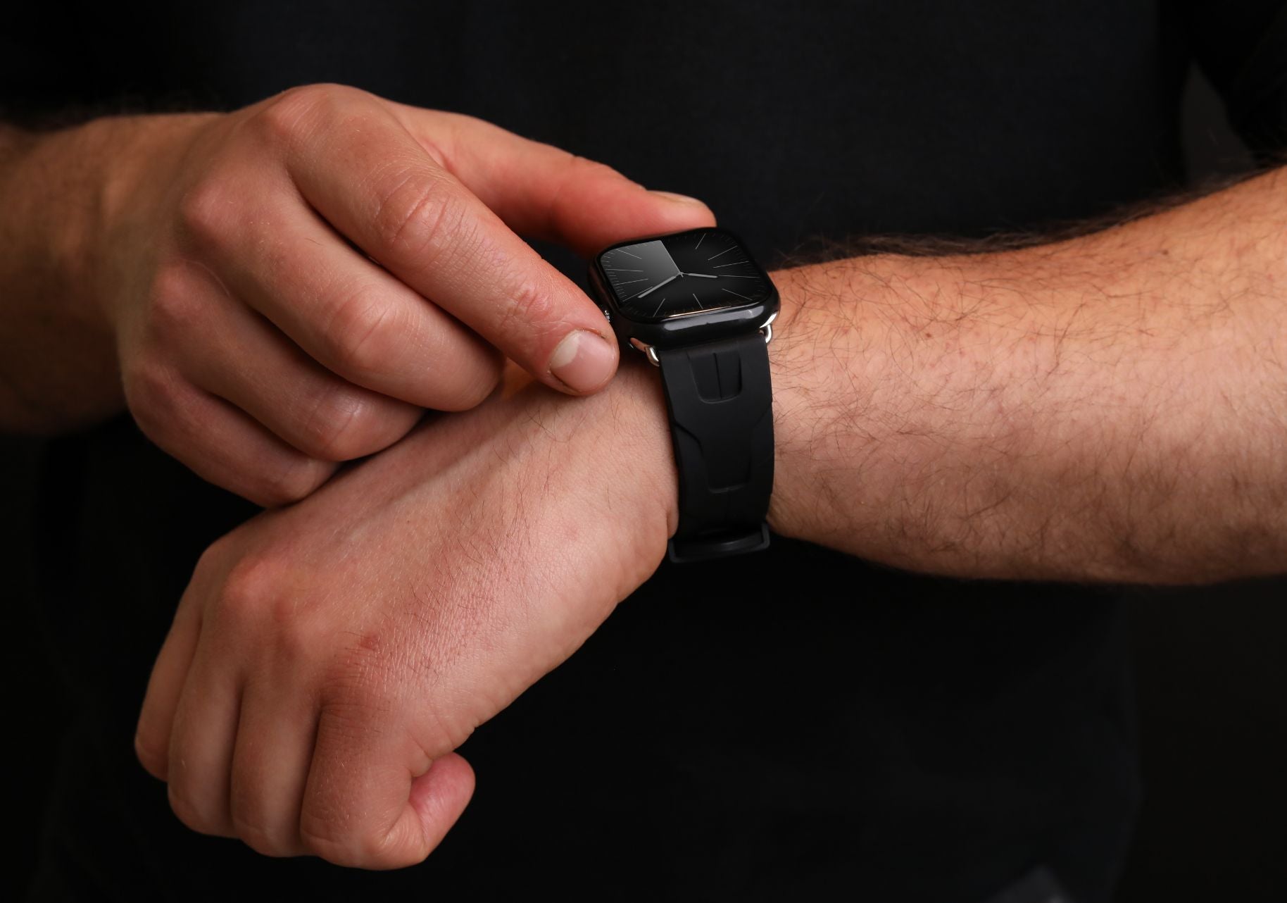 Vonmählen A. R. Exclusive Band 44–49 mm – Sportband, Schwarz, für Apple Watch