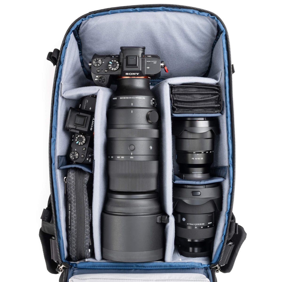Think Tank DarkLight Kamerarucksack – Nylon/Polyurethan/TPU, 20 l – Schwarz – für DSLR, Systemkameras