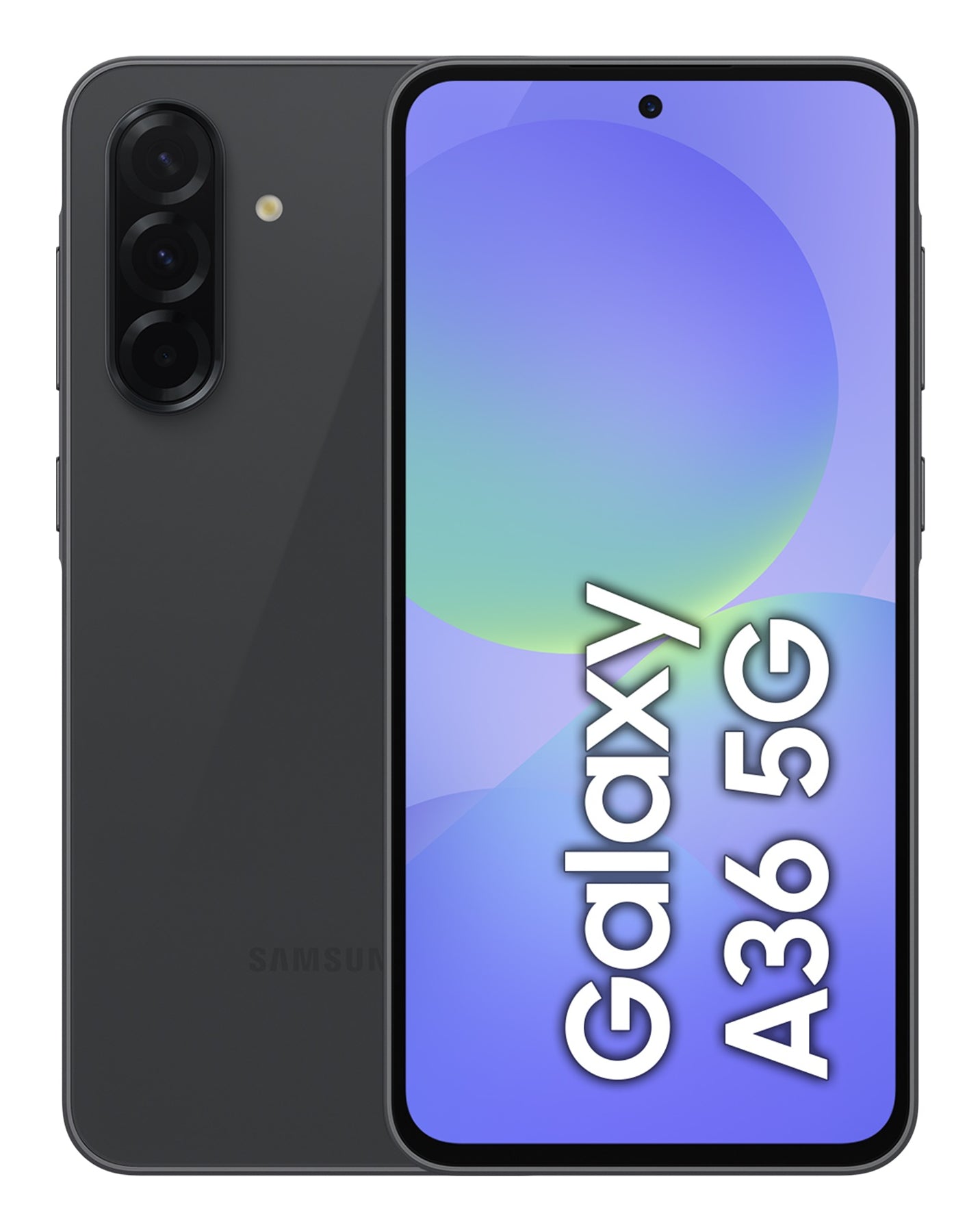Samsung Galaxy A36 – schwarz, 6,7", 1080 × 2340, Android 15, 128 GB, 6 GB, Dual-SIM, 5G, IP67, NFC