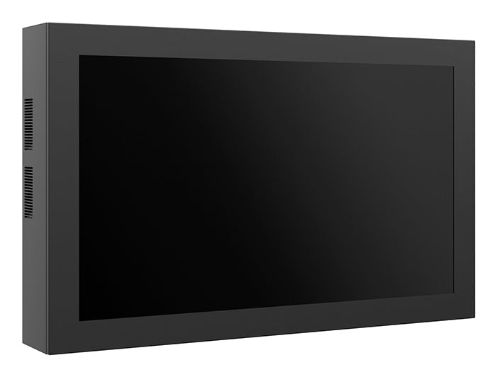 Hagor SOPW 65" Display-Gehäuse (Querformat) – Sicherheitsglas, VESA 200×200–800×600 mm, bis 75 kg – für 65" TV