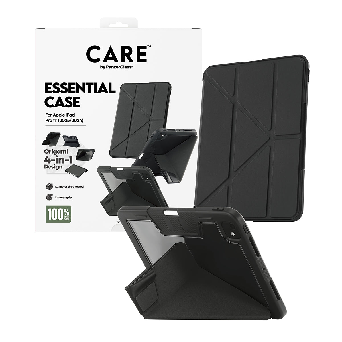 PanzerGlass CARE Essential Case Tablet-Hülle für iPad Pro 11" (M4/2024, M5/2025) – Schwarz