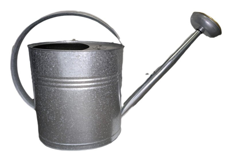 CHALET Giesskanne 10 l – 60 × 19 × 38 cm, Metall, Grau, mit Sprinklerkopf