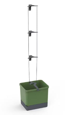 Gusta Garden Rechteckiges Pflanzgefäss 33,5×28,7×25,6 cm, grün, Polypropylen, wetterfest, für innen und aussen