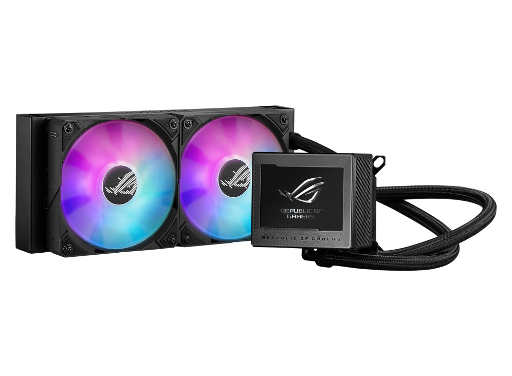 ASUS ROG RYUJIN III 240 – All-in-One Flüssigkeitskühler – 240 mm, 2×120 mm, 3,5″ LCD, ARGB, für AM5, AM4, LGA