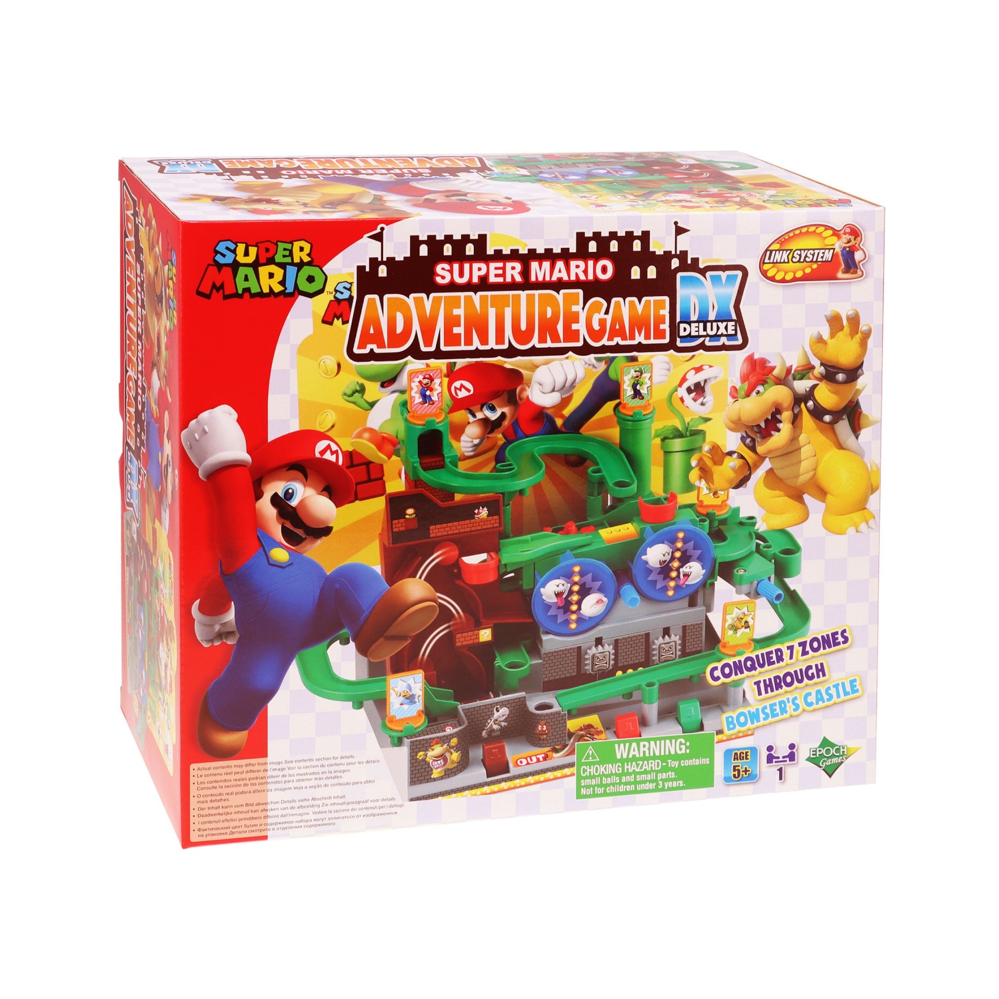 EPOCH Games Super Mario Adventure Game DX – Brettspiel, 1 Spieler, ab 5 Jahren, DE/EN/IT/FR