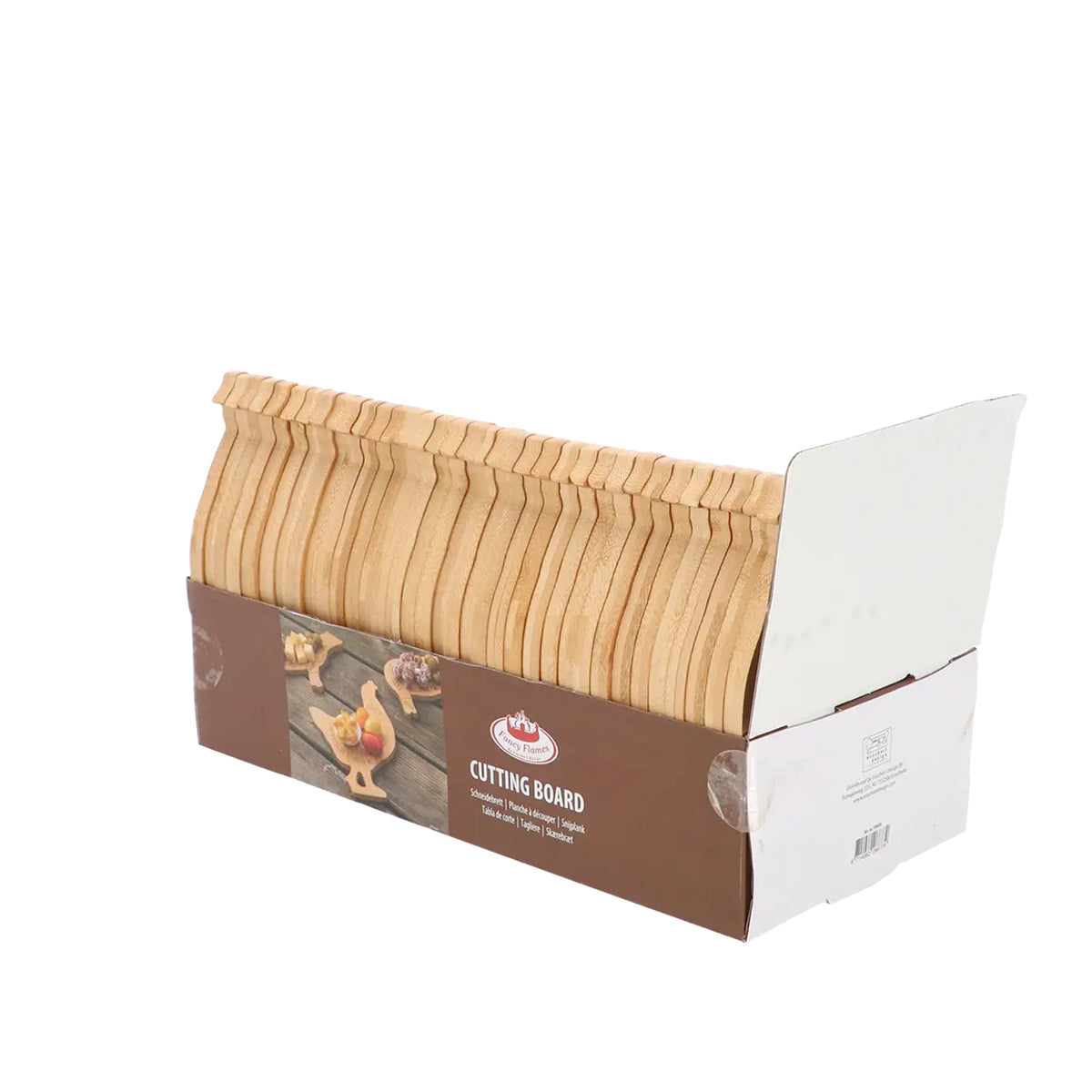 Esschert Design Schneidebrett 19 × 15,4 × 1,1 cm, Bambus, Braun