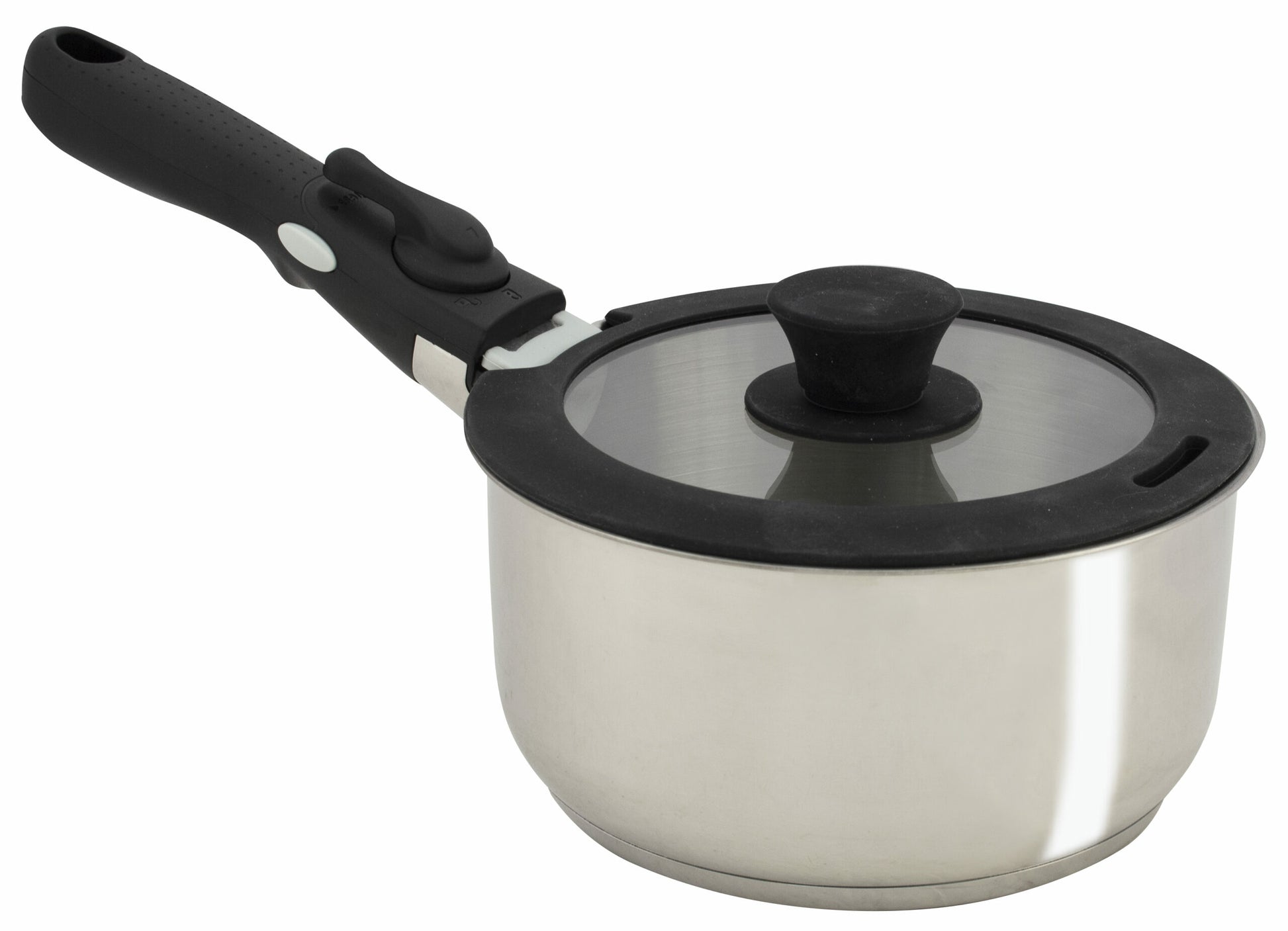 Eurotrail Kochtopf Annecy L – 1,5 l, 2,0 l, Ø 18 cm, Ø 20 cm, Edelstahl, Schwarz