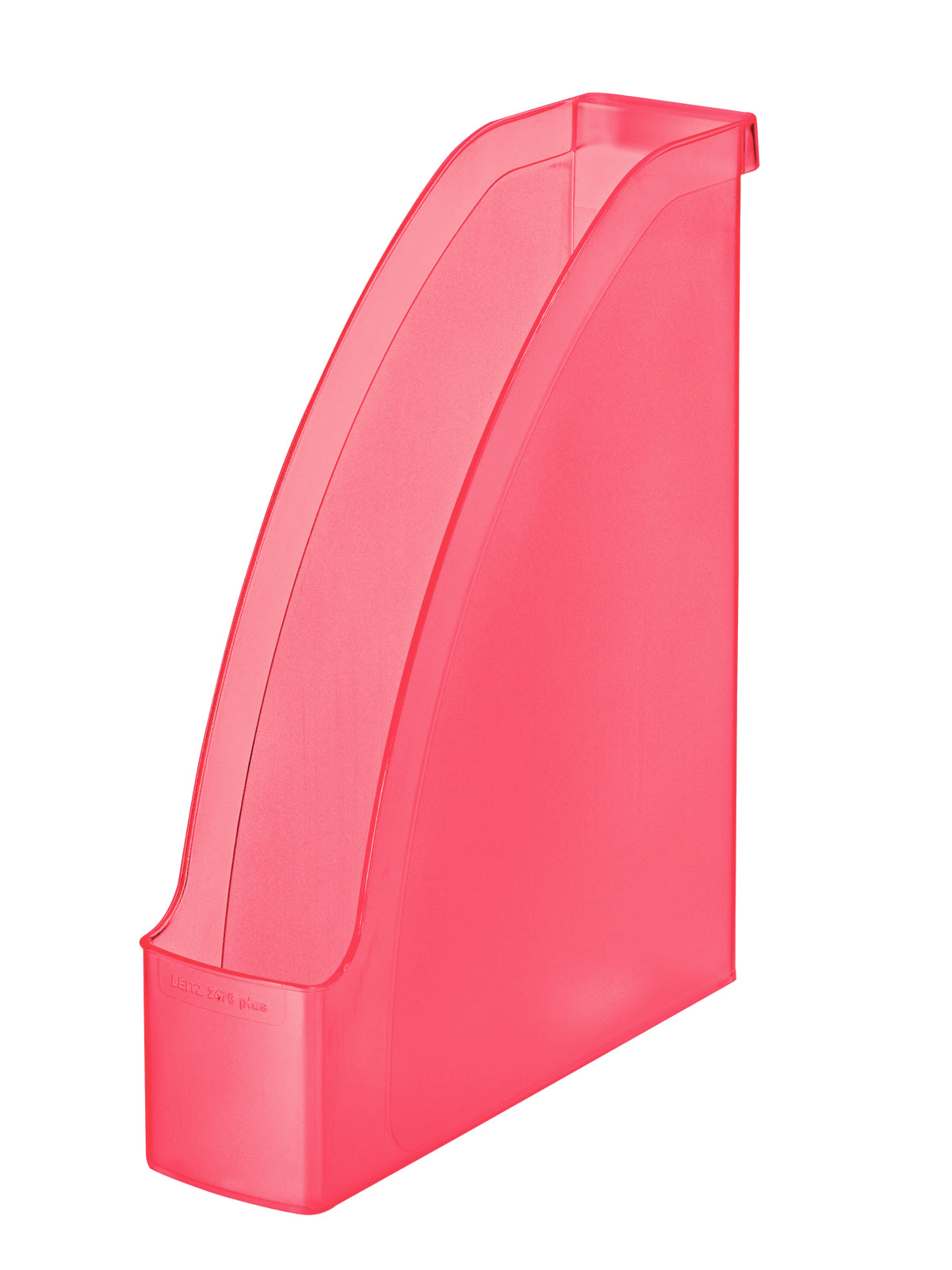 Leitz Plus Stehsammler A4 – 78 mm, rot transparent, Kunststoff