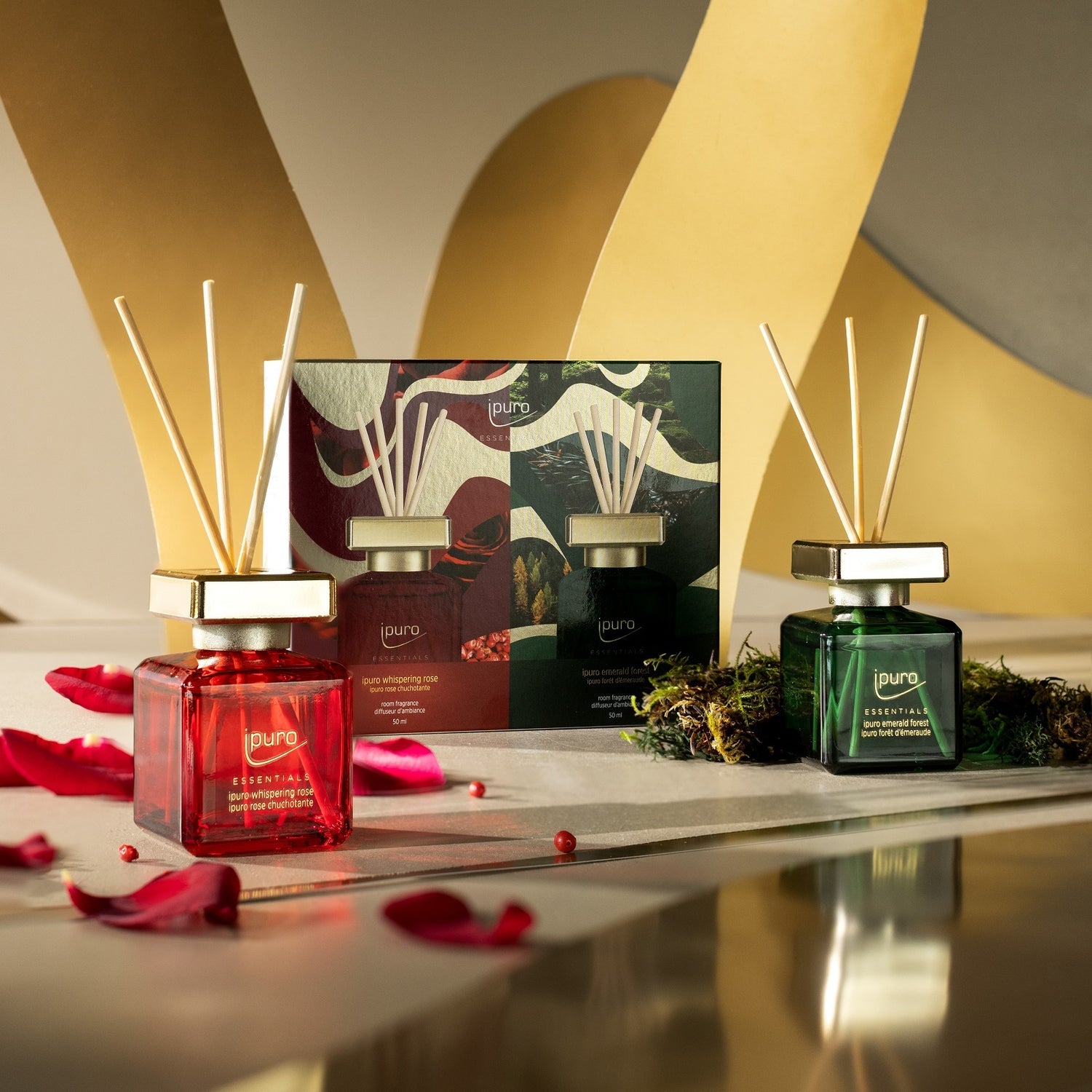 ipuro Rose & Emerald Forest – Geschenkset, 2 × 50 ml