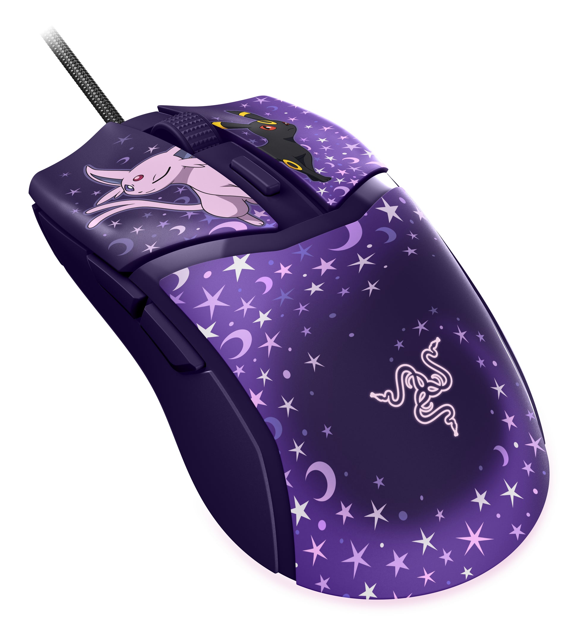 Razer Cobra Espeon/Umbreon Edition – Gaming-Maus – Kabelgebunden (USB‑A), 8500 DPI, RGB-Beleuchtung, rechts