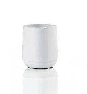 Zone Denmark Zahnbürstenhalter Time – 8×8×9,8 cm, Keramik, Weiss