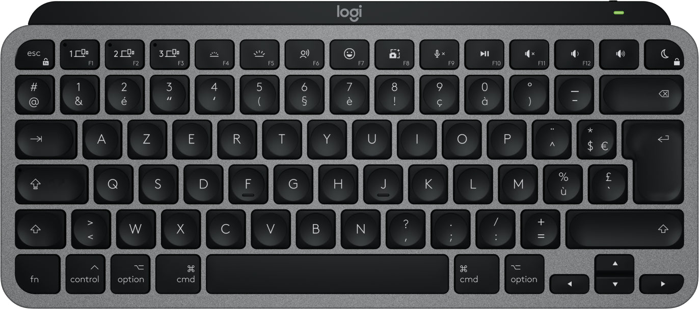 Logitech MX Keys Mini für Mac – Tastatur, kabellos (Bluetooth), FR-Layout (FR), 60% – für macOS