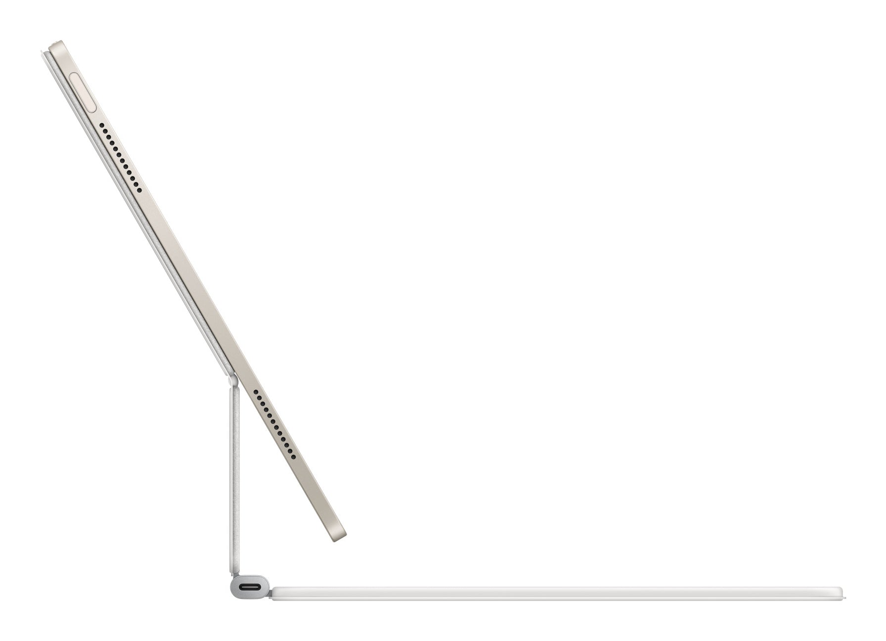 Apple Magic Keyboard – Docking-Tastatur – Scherenmechanik – QWERTZ (DE) – Weiss – für iPad Air 13" (M2, M3)