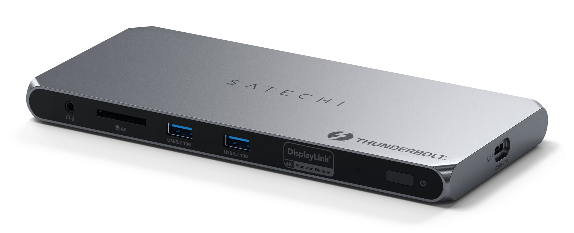 Satechi ST-DT4MDM-US Dockingstation – Thunderbolt 4, 2× HDMI, 2× USB-A, 96 W PD, GbE, für Mac/Windows/iPadOS