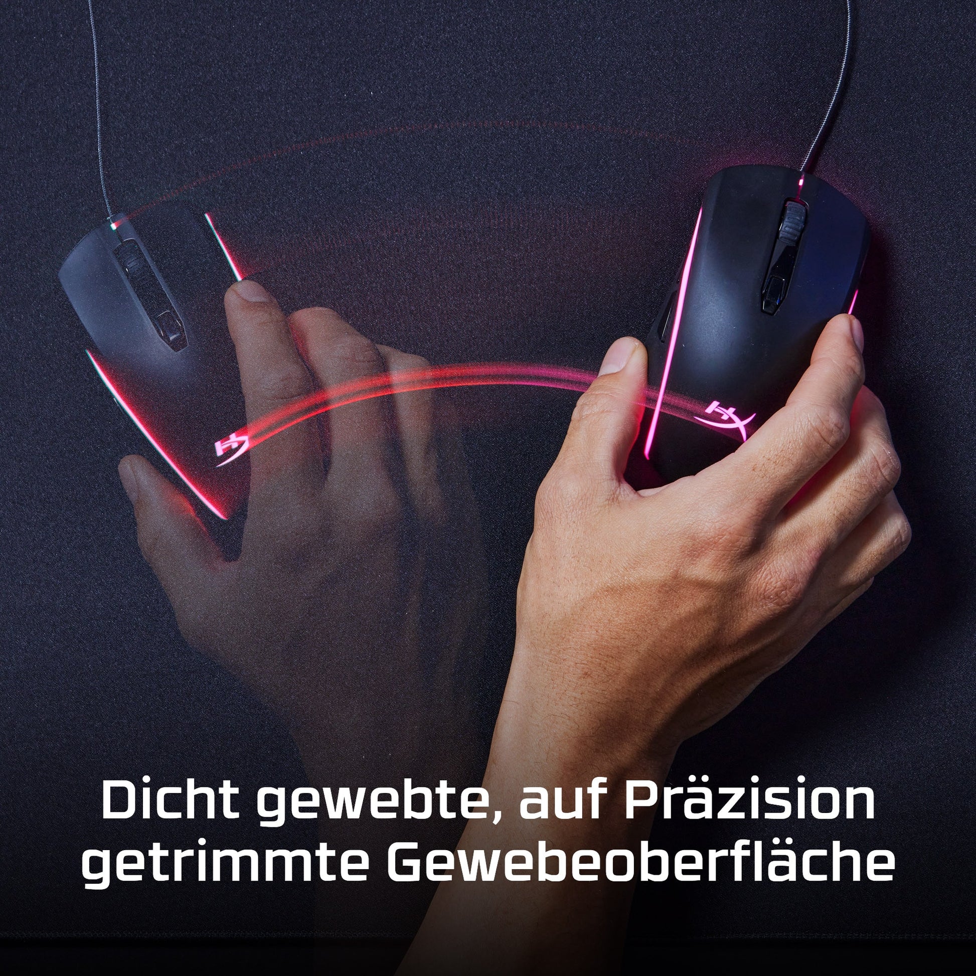 HyperX Pulsefire Mat M HMPM1 – Gaming-Mauspad – 195 × 150 mm, Stoff, Gummi, Schwarz