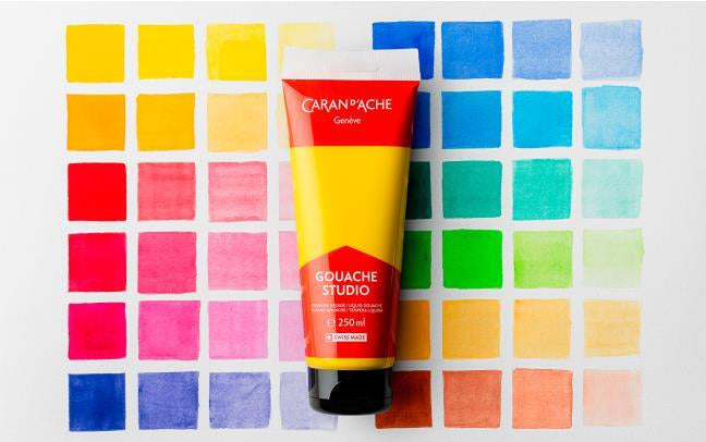 Caran d-Ache Caran d'Ache Studio Gouache – Magenta, matt – 250 ml – für Papier, Holz, Glas