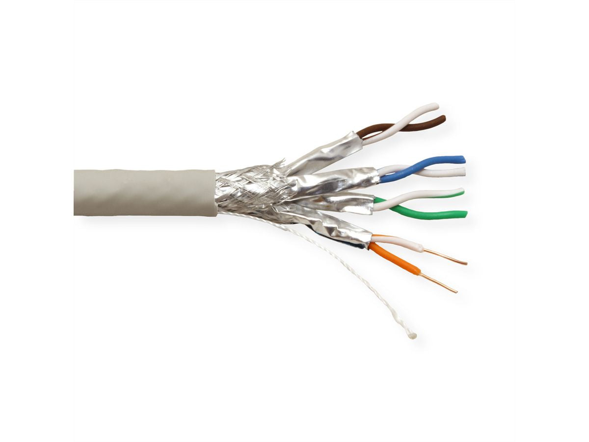 VALUE Cat7 Kabel – S/FTP (S‑STP), 100 m, Grau, PVC, CPR Dca