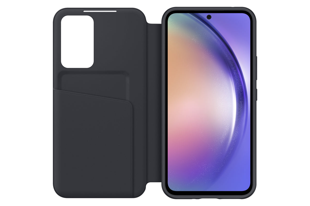 Samsung Smart View Wallethülle – für Samsung Galaxy A54, mit Kartenfach, Schwarz