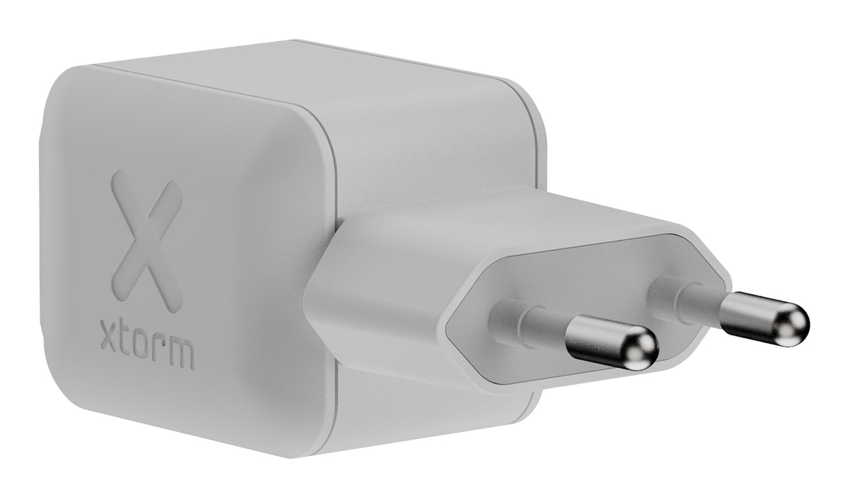 Xtorm XECNG450 USB-Ladegerät 45 W – USB-C×1, USB-A×1 – PD, QC 3.0, GaN – für Telefon, Tablet, iPad – Weiss