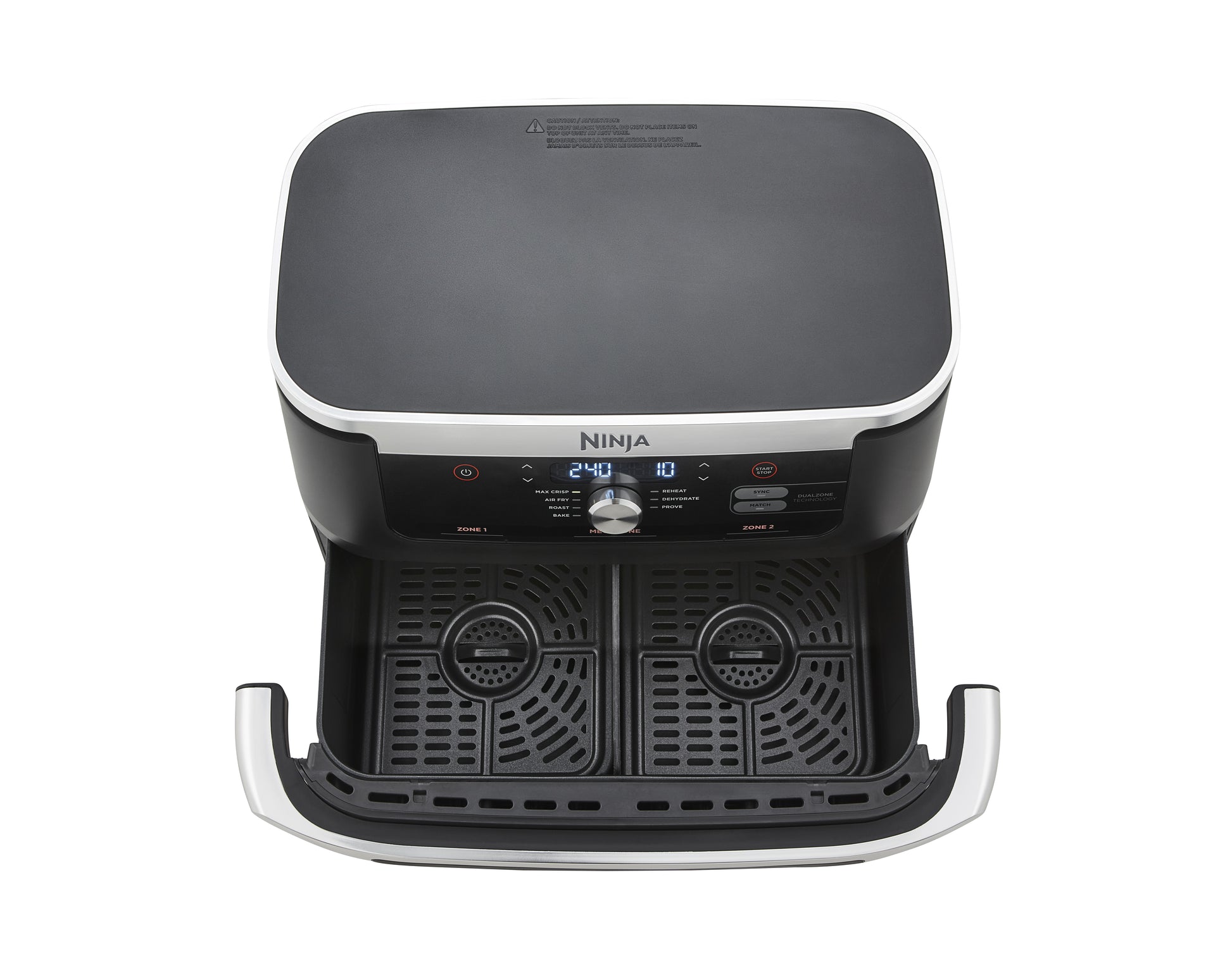 Ninja Heissluftfritteuse AF500EU – 10,4 l, Doppel, 2470 W – Schwarz/Edelstahl