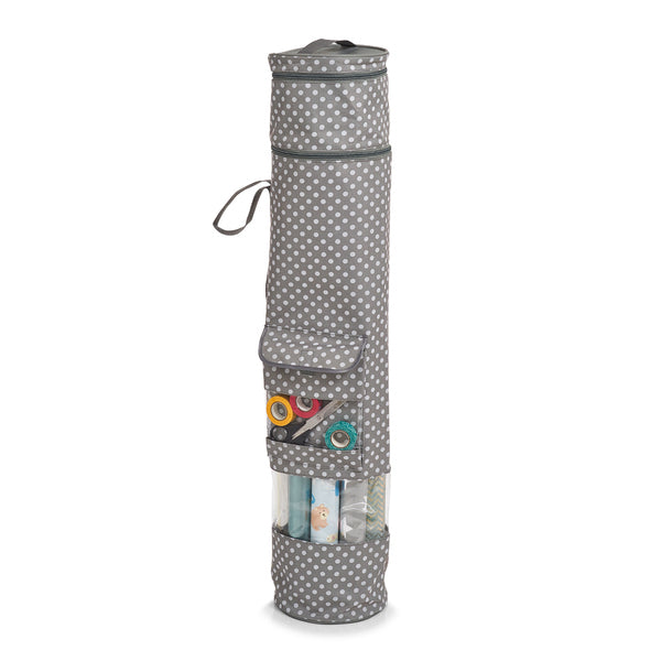 Zeller Present 14660 Geschenkpapierhalter – Polyester – Grau – für 15 Rollen – Ø 170 × H 850 mm