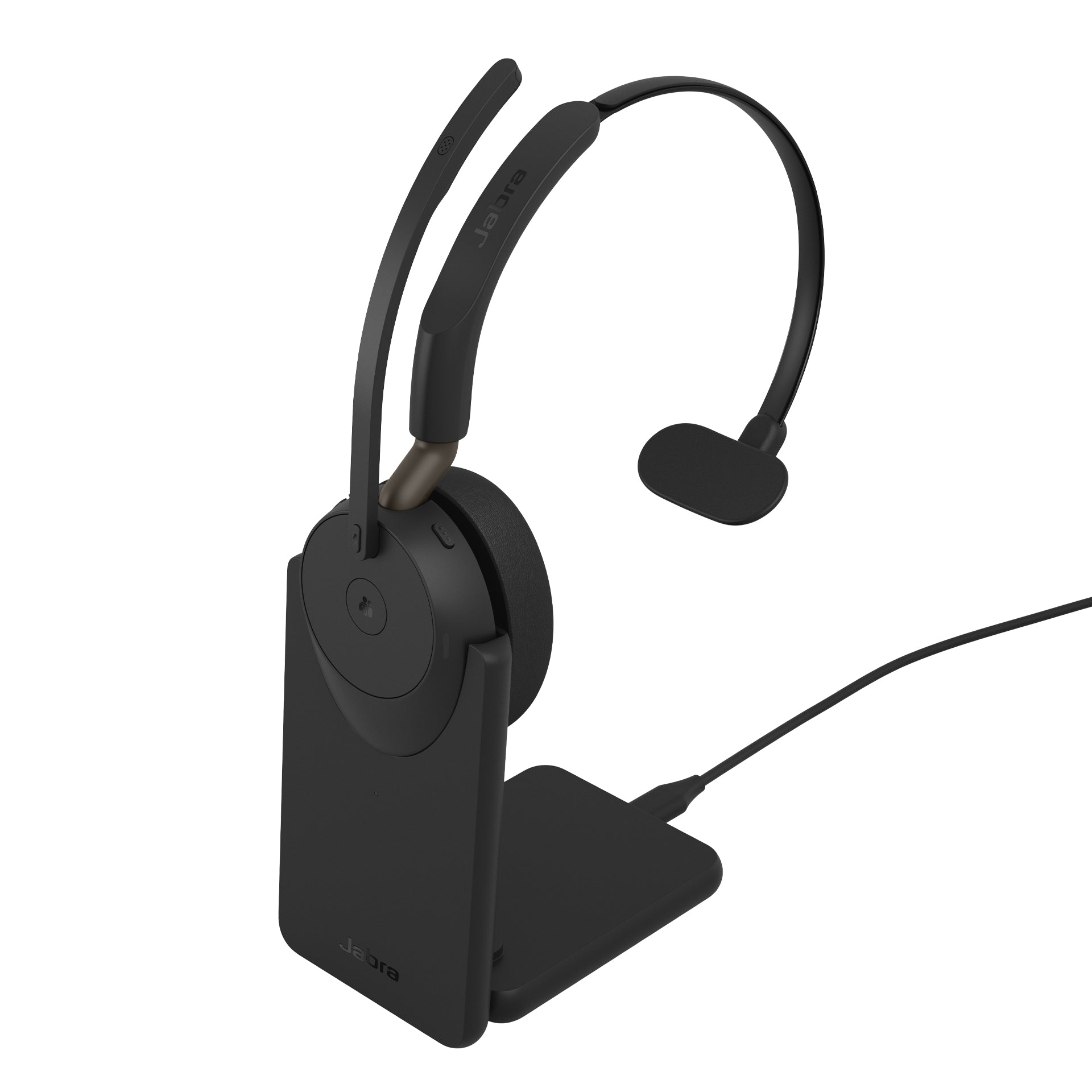 Jabra Evolve3 65 MS Office-Headset – On-Ear, Mono, BT, mit USB-A-Dongle, MS Teams zertifiziert, Schwarz