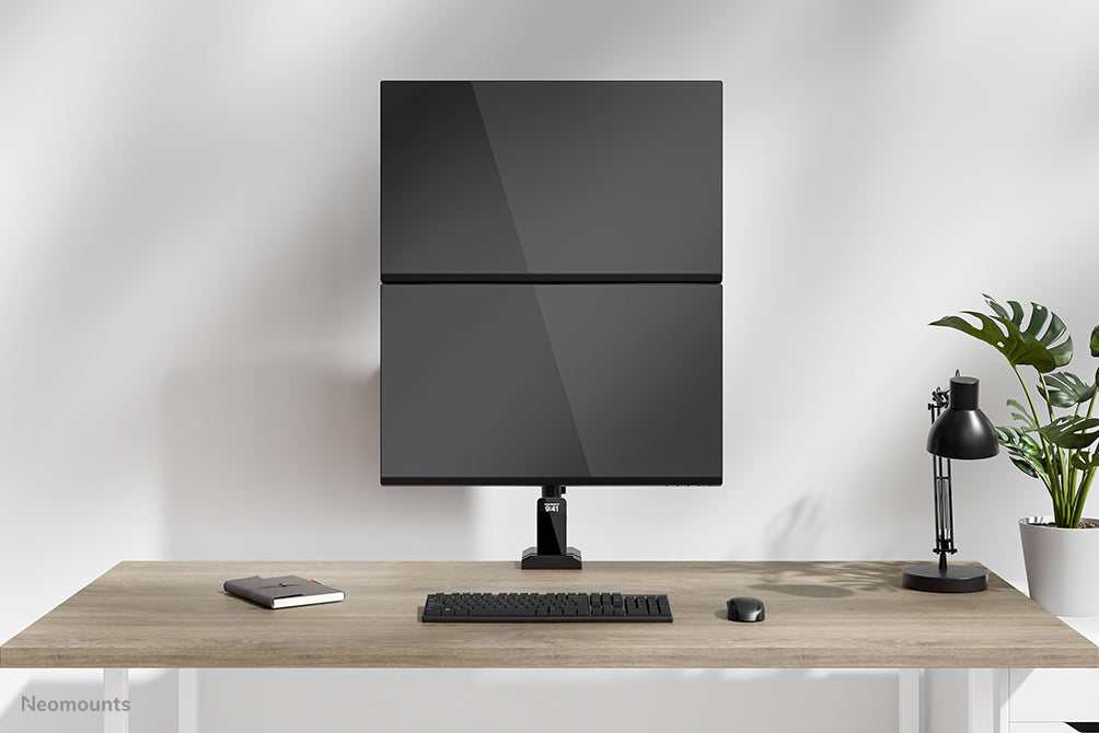 Neomounts NERO – Monitorarm Tischhalterung – Klemme/Durchführung – 2 Monitore – 10–32" – bis 9 kg/Monitor