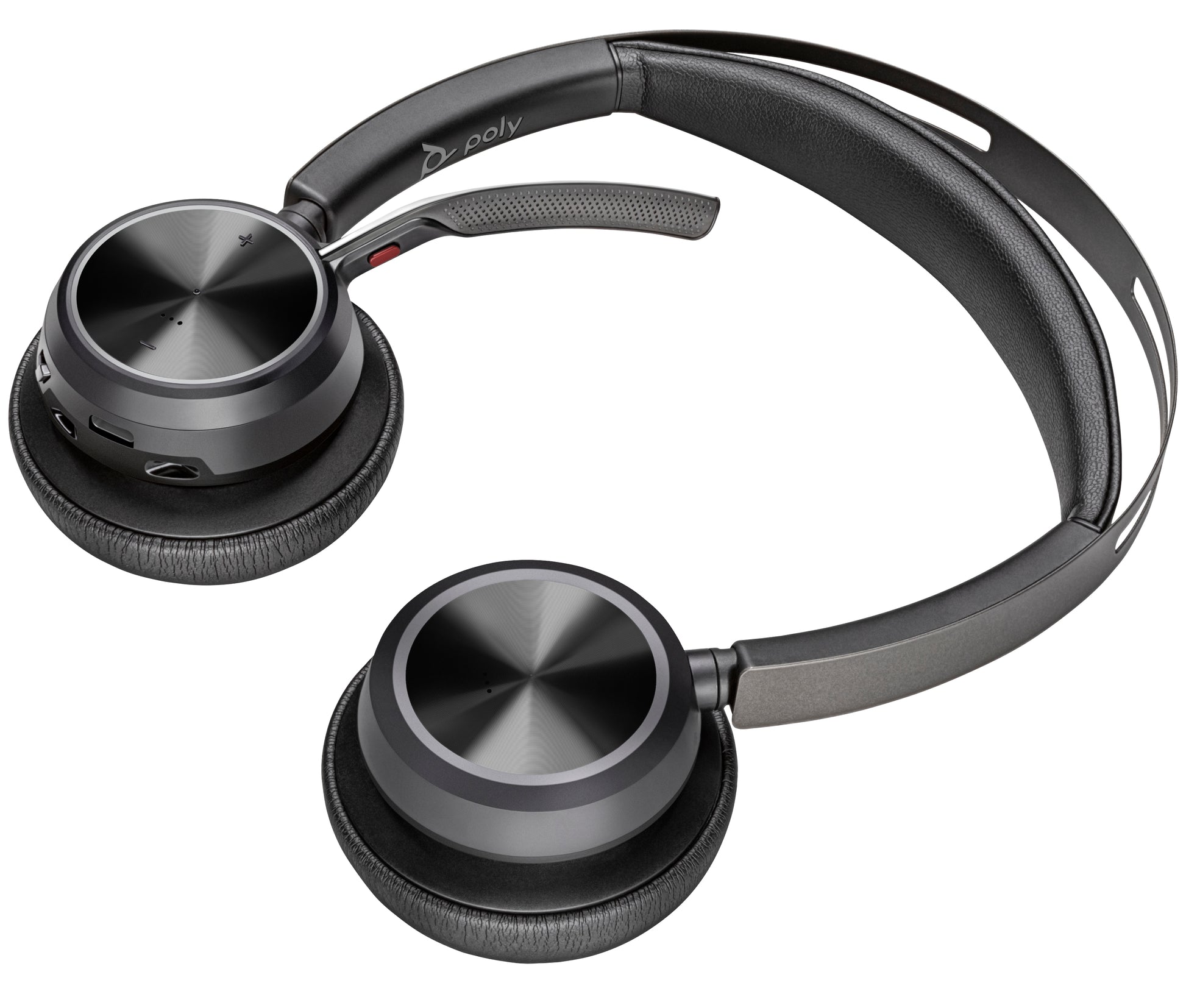 Poly Voyager Focus 2 – Headset – USB‑C, mit USB‑A Adapter