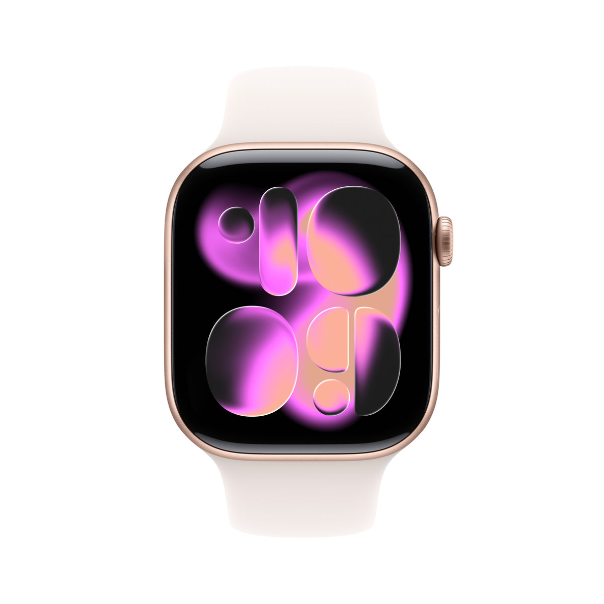 Apple Watch Series 11 46 mm GPS + Cellular – Aluminium Roségold, Sportarmband Blassrosa, M/L, 50 m, für iPhone