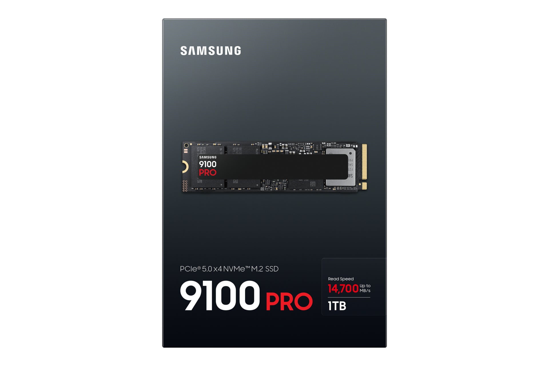 Samsung 9100 Pro (MZ‑VAP1T0BW) – 1 TB M.2 2280 PCIe 5.0 NVMe – 14'700/13'300 MB/s (Lesen/Schreiben)
