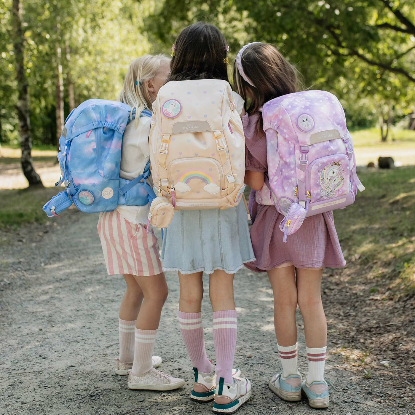 Beckmann Classic – Schulrucksack-Set 6-teilig, Yellow Heart, 22 l, 24×37×25 cm