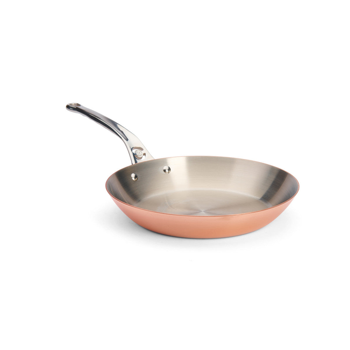 de Buyer Fonduepfanne Prima Matera – Ø 28 cm, Edelstahl/Kupfer, für Induktion, Gas, Glaskeramik und mehr