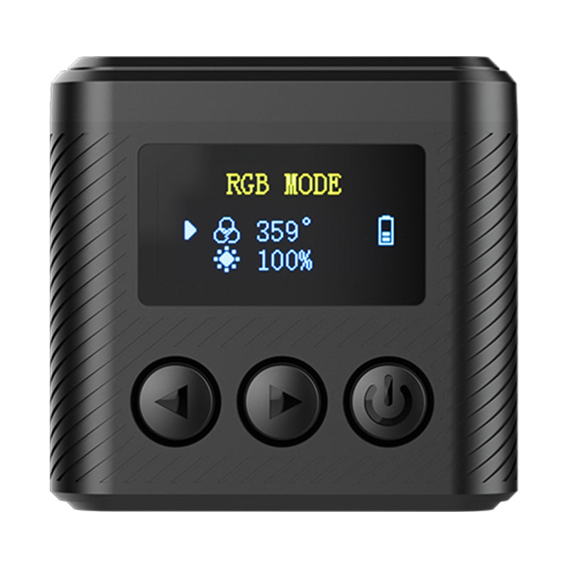 Ulanzi L2 RGB Streaming-Licht – RGB, 4 W, dimmbar, OLED-Display, Akku/USB – 41 × 41 × 41 mm