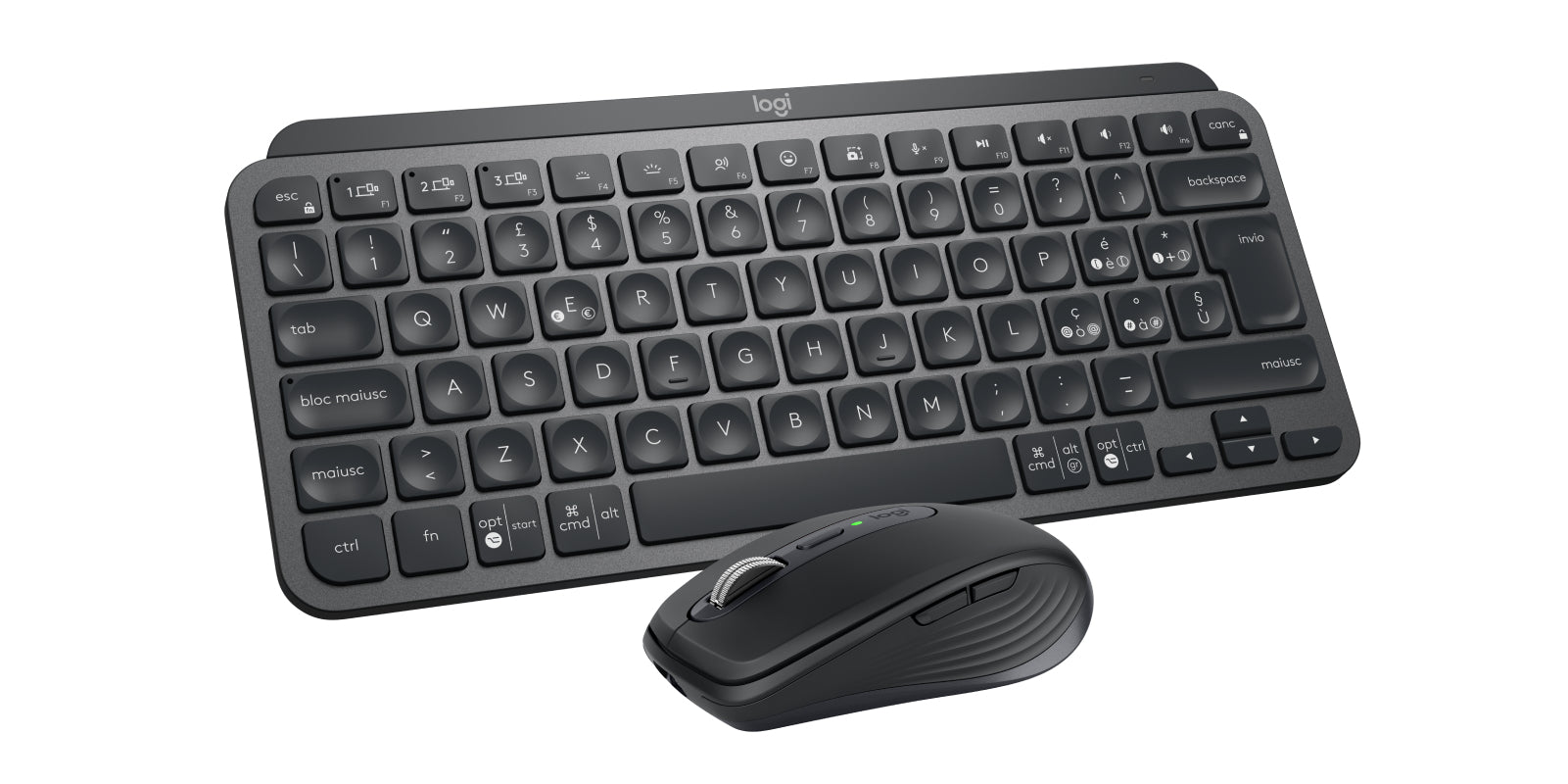 Logitech MX Keys Mini Combo für Business – Tastatur, IT-Layout (IT), Graphit
