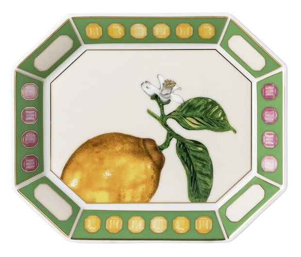 Rosenthal Schale IDYLLIA – 12,1 × 14,6 × 2,2 cm, Porzellan, Grün/Weiss, spülmaschinenfest