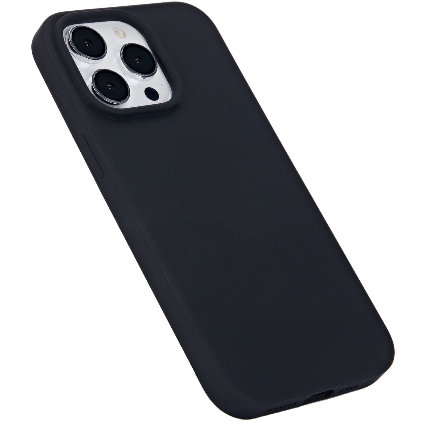 eSTUFF INFINITE (GRS) ROME Backcover – für Apple iPhone 15 Pro Max – MagSafe, Mikrofaser+PC+Silikon, schwarz