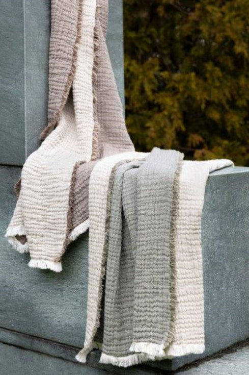 Eskimo Wohndecke – 130 × 200 cm, Bio-Baumwolle, Beige