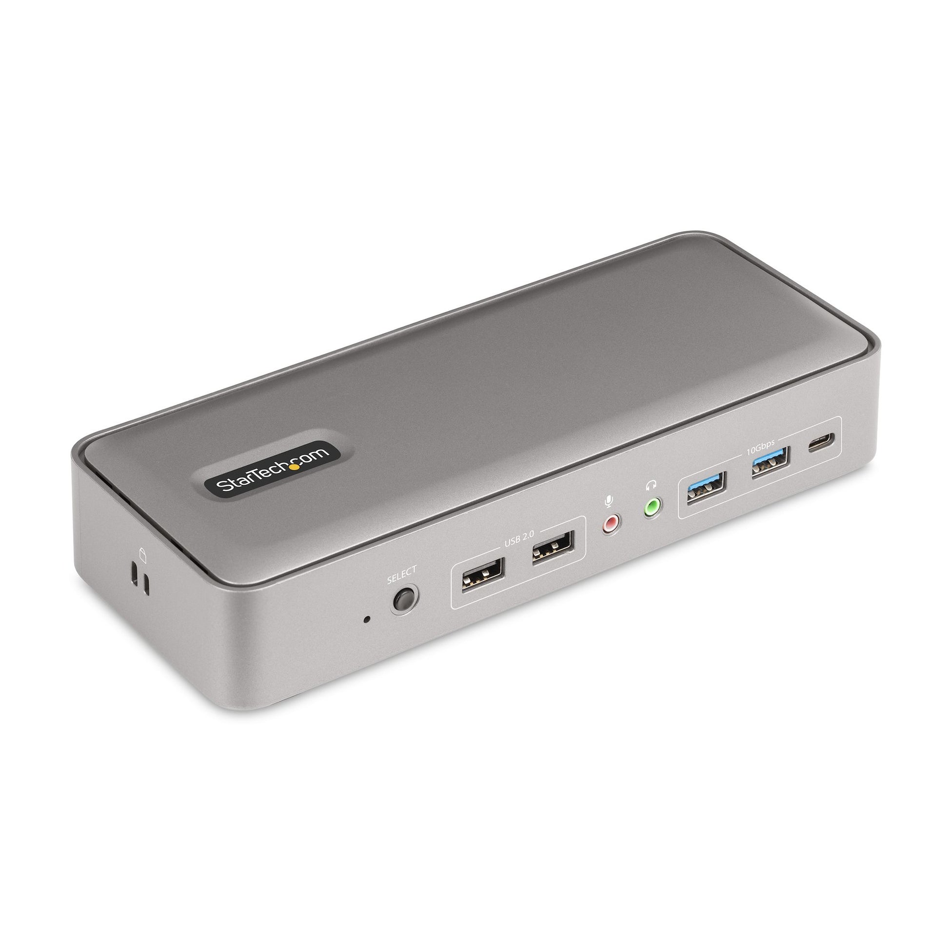 StarTech.com 129UE-USBC-KVM-DOCK – 2-Port DP Dual-View KVM-Switch – 4K/60 Hz, für Windows/macOS/Linux