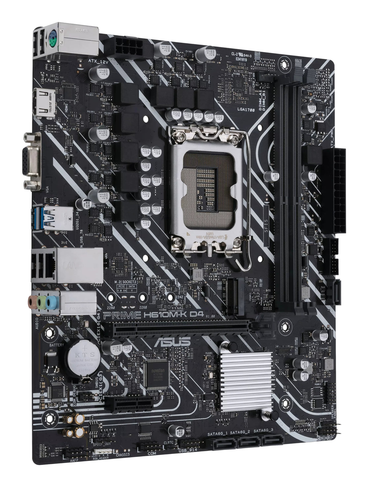 ASUS PRIME H610M-K D4 – Mainboard – LGA 1700, Intel H610, mATX, DDR4