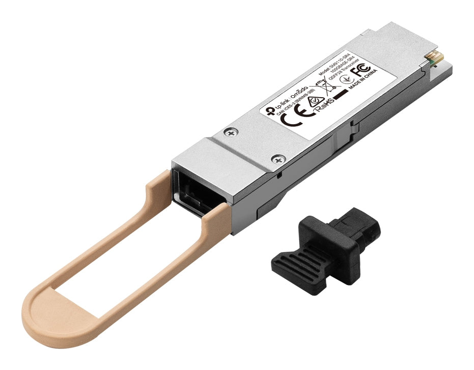 TP-Link SM9110-SR4 QSFP28 Transceiver – 100 Gbit/s, 100 m (OM4), 850 nm, MPO/MTP-12, 100GBASE-SR4, DDM