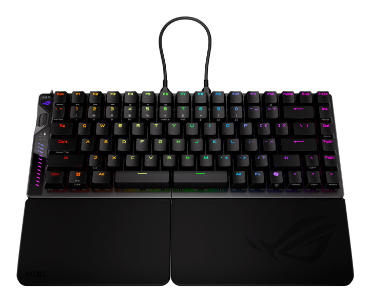 ASUS ROG Falcata – Gaming-Tastatur 75% – Mechanisch – USB & Bluetooth & 2,4 GHz – RGB – Ohne Ziffernblock