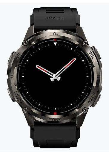 Kospet Tank T3 Ultra 2 48 mm GPS – Silikon Schwarz, Sportband Schwarz, 50 m, für iPhone