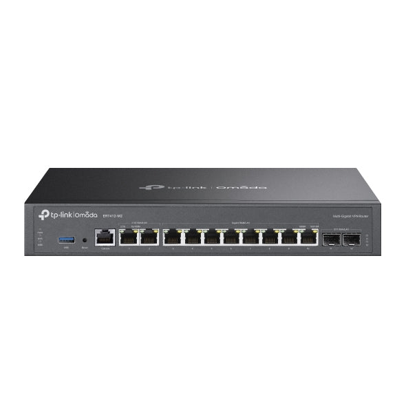 TP-Link ER7412-M2 VPN-Router – 2× 2,5GbE WAN, 7× 1G LAN, 2× SFP, 1× USB, Omada-Plattform