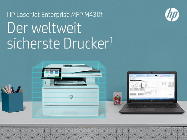 HP LaserJet Enterprise MFP M430f – SW-Laser-Multifunktionsdrucker, A4, 4-in-1, Duplex, ADF, WLAN/LAN